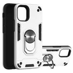 For iPhone 12 mini 2 in 1 Armour Series PC + TPU Protective Case with Ring Holder(Silver)