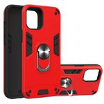For iPhone 12 Pro Max 2 in 1 Armour Series PC + TPU Protective Case with Ring Holder(Red)