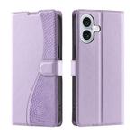 For iPhone 16 Voltage Ultra-thin Dot Leather Phone Case(Purple)