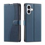 For iPhone 16 Voltage Ultra-thin Dot Leather Phone Case(Blue)