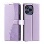 For iPhone 15 Pro Max Voltage Ultra-thin Dot Leather Phone Case(Purple)