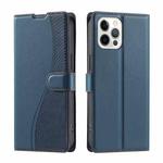 For iPhone 12 / 12 Pro Voltage Ultra-thin Dot Leather Phone Case(Blue)