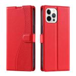 For iPhone 12 Pro Max Voltage Ultra-thin Dot Leather Phone Case(Red)