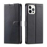 For iPhone 12 Pro Max Voltage Ultra-thin Dot Leather Phone Case(Black)