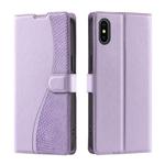 For iPhone X / XS Voltage Ultra-thin Dot Leather Phone Case(Purple)