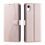 For iPhone XR Voltage Ultra-thin Dot Leather Phone Case(Rose Gold)