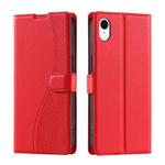 For iPhone XR Voltage Ultra-thin Dot Leather Phone Case(Red)