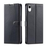 For iPhone XR Voltage Ultra-thin Dot Leather Phone Case(Black)