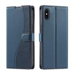 For iPhone XS Max Voltage Ultra-thin Dot Leather Phone Case(Blue)