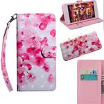 For Samsung Galaxy Note20 3D Painted Pattern Horizontal Flip TPU + PU Leather Case with Holder & Card Slots & Wallet & Lanyard(Red Flower)