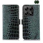 For Xiaomi 14T Crocodile Top Layer Cowhide Leather Phone Case(Green)