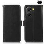 For Xiaomi Poco X7 Pro Magnetic Crazy Horse Texture Genuine Leather RFID Phone Case(Black)