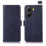For Xiaomi Poco X7 Pro Magnetic Crazy Horse Texture Genuine Leather RFID Phone Case(Blue)