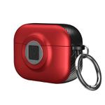 For AirPods Pro 2 Camera Series PC + TPU Headset Shockproof Carbon Fibre Case(Red)