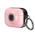 For AirPods Pro Camera Series PC + TPU Headset Shockproof Carbon Fibre Case(Pink)