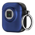 For AirPods 1 / 2 Camera Series PC + TPU Headset Shockproof Carbon Fibre Case(Blue)