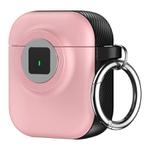 For AirPods 1 / 2 Camera Series PC + TPU Headset Shockproof Carbon Fibre Case(Pink)