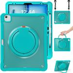 For iPad Air 13 2024 Heavy Duty Hybrid Tablet Case with Handle & Strap(Light Blue)