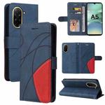 For Redmi A5 4G 173.3mm Dual-color Splicing Flip Leather Phone Case(Blue)