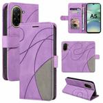 For Redmi A5 4G 173.3mm Dual-color Splicing Flip Leather Phone Case(Purple)