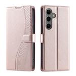 For Samsung Galaxy S24 5G Voltage Ultra-thin Dot Leather Phone Case(Rose Gold)