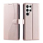 For Samsung Galaxy S24 Ultra 5G Voltage Ultra-thin Dot Leather Phone Case(Rose Gold)