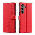 For Samsung Galaxy S24 FE 5G Voltage Ultra-thin Dot Leather Phone Case(Red)