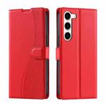 For Samsung Galaxy S23 5G Voltage Ultra-thin Dot Leather Phone Case(Red)