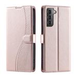 For Samsung Galaxy S22+ 5G Voltage Ultra-thin Dot Leather Phone Case(Rose Gold)