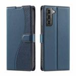 For Samsung Galaxy S21 5G Voltage Ultra-thin Dot Leather Phone Case(Blue)