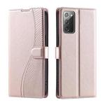 For Samsung Galaxy Note20 Voltage Ultra-thin Dot Leather Phone Case(Rose Gold)