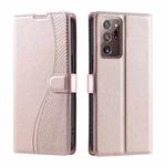 For Samsung Galaxy Note20 Ultra Voltage Ultra-thin Dot Leather Phone Case(Rose Gold)