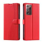 For Samsung Galaxy Note20 Ultra Voltage Ultra-thin Dot Leather Phone Case(Red)