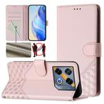 For Infinix GT 20 Pro 5G Honeycomb Embossing RFID Leather Phone Case(Pink)