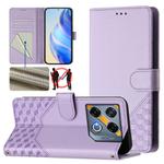 For Infinix GT 20 Pro 5G Honeycomb Embossing RFID Leather Phone Case(Light Purple)