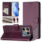 For Infinix GT 20 Pro 5G Honeycomb Embossing RFID Leather Phone Case(Violet)