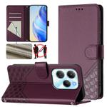 For Infinix Hot 40 4G / Hot 40 Pro 4G Honeycomb Embossing RFID Leather Phone Case(Violet)