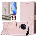 For Infinix Note 12 4G / Note 12 Pro 4G Honeycomb Embossing RFID Leather Phone Case(Pink)