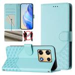 For Infinix Note 30 Pro 4G Honeycomb Embossing RFID Leather Phone Case(Mint Green)