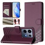 For Infinix Note 30 VIP Honeycomb Embossing RFID Leather Phone Case(Violet)