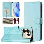 For Infinix Note 40 Pro+ 5G Honeycomb Embossing RFID Leather Phone Case(Mint Green)