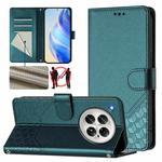 For Infinix Zero 40 5G / 4G Honeycomb Embossing RFID Leather Phone Case(Peacock Green)