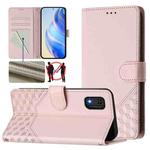 For itel A23 Pro / A17 Honeycomb Embossing RFID Leather Phone Case(Pink)