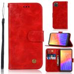 For Huawei Y5P / Honor 9s Copper Buckle Retro Crazy Horse Texture Horizontal Flip Leather Case with Holder & Card Slots & Wallet(Red)