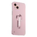 For iPhone 13 Baking Varnish 360 Rotate Holder No Frame PC Phone Case(Pink)