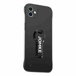 For iPhone 11 Baking Varnish 360 Rotate Holder No Frame PC Phone Case(Black)