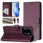 For Tecno Spark Go 2023 /  Infinix Smart 7 Honeycomb Embossing RFID Leather Phone Case(Violet)