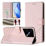 For Tecno Pova Neo 3 Honeycomb Embossing RFID Leather Phone Case(Pink)