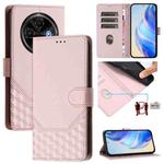 For Tecno Spark 30C 5G / Pop 9 5G Honeycomb Embossing RFID Leather Phone Case(Pink)