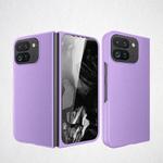 For Google Pixel 9 Pro Fold Litchi Texture Leather PC Shockproof Phone Case(Purple)